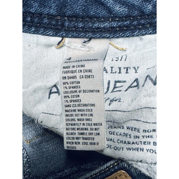 American Eagle Jeans Women 4 R Boot Cut Kick Low Rise Stretch 27x31 - Picture 6 of 7